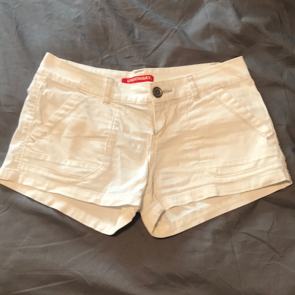 White denim shorts